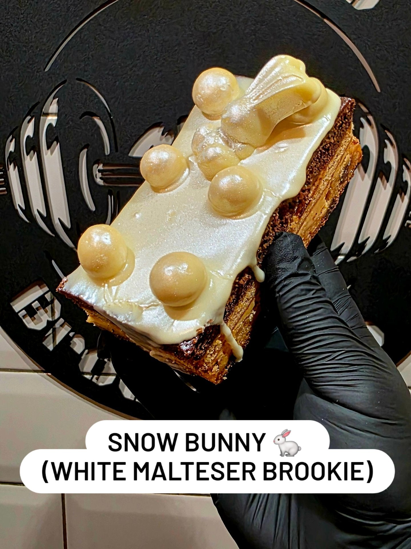 Snow Bunny 🐇 — White Chocolate Malteser Brookie Wilko's Brookie Lab