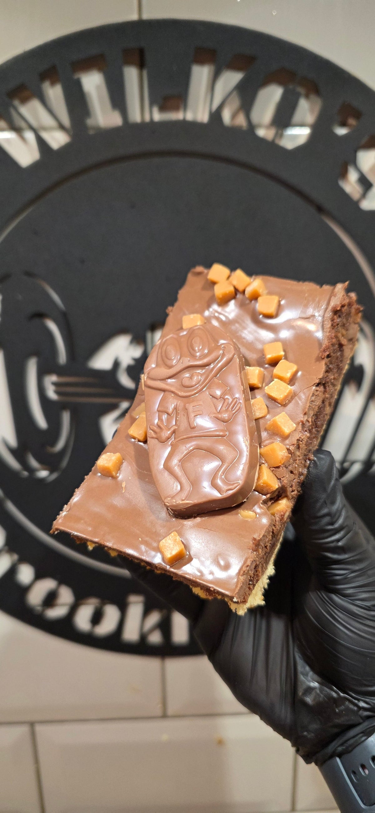 Froggo Chocolate Chip Brownie Slice Wilko's Brookie Lab